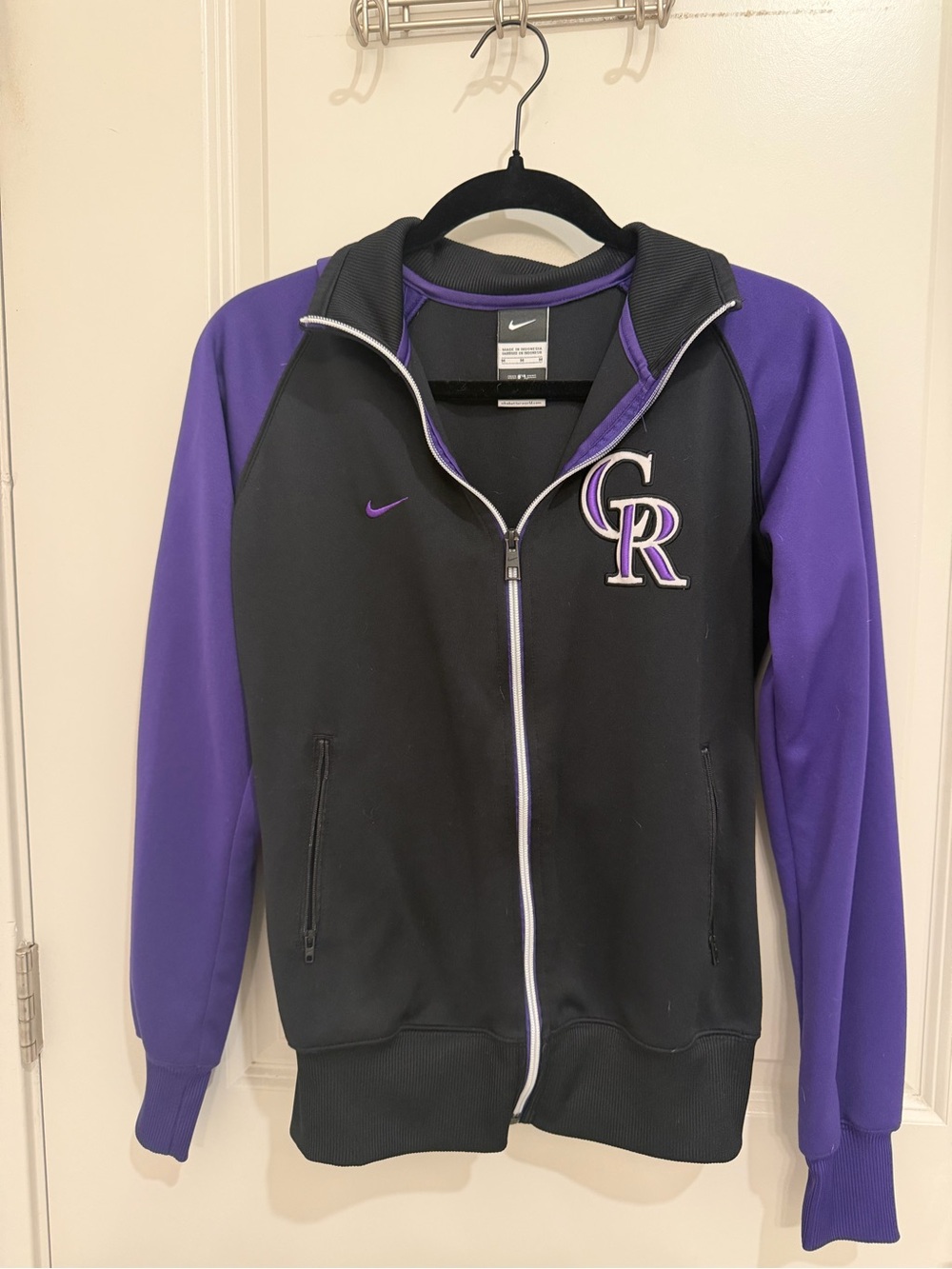 Nike Black and Purple Colorado Rockies Full-Zip Jacket